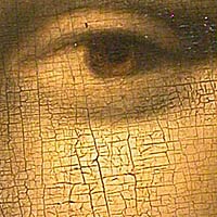 Craquelure on the Mona Lisa painting